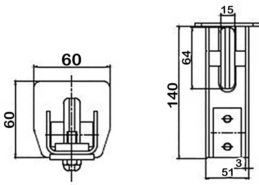 Rulment capat sistem autoportant, lungime: 140 mm
